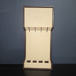 Cutco Steak Knife Wall Mount White Rack Holder holds 4 Steak Knives